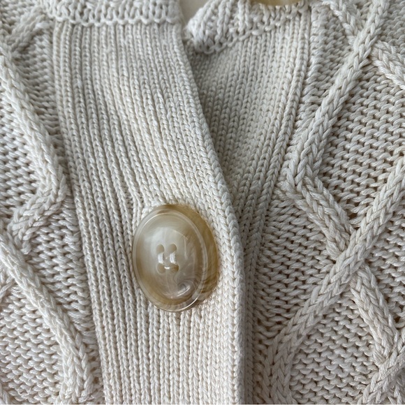 Loulou Studio Vilm Silk Linen Blend Cable Knit Cardigan - XS - Picture 11 of 15